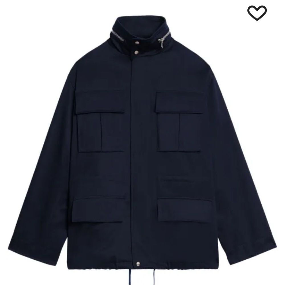 AMI Alexandre‎ Mattiussi Blue Parka Men’s Size S - Picture 9 of 10
